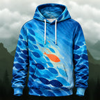 Artistic Fish Pattern All-Over Print Hoodie