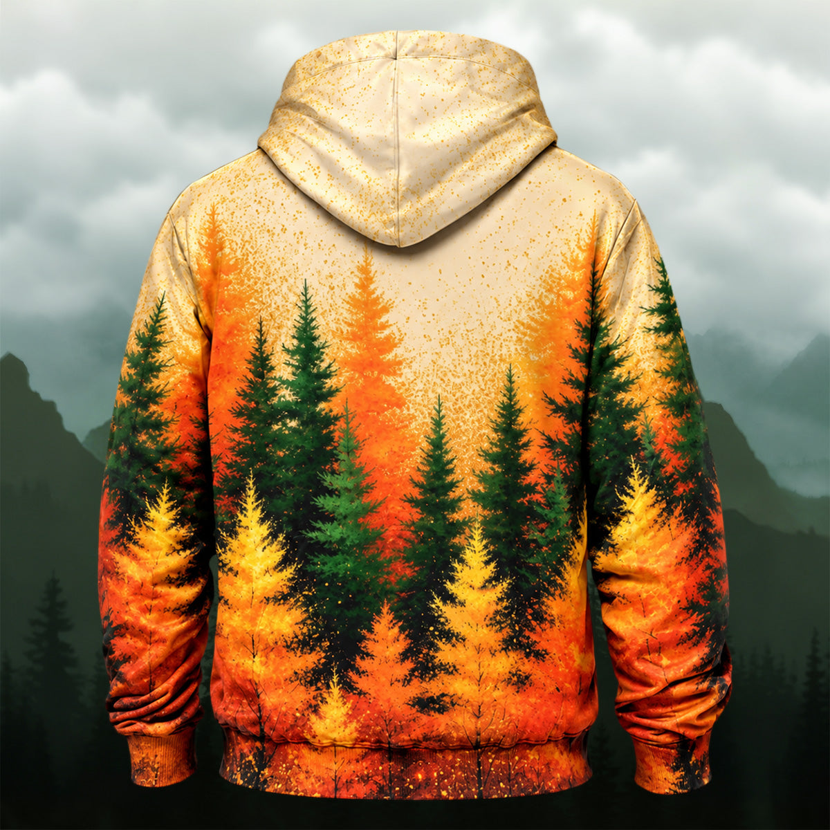 Golden Autumn Forest All-Over Print Hoodie