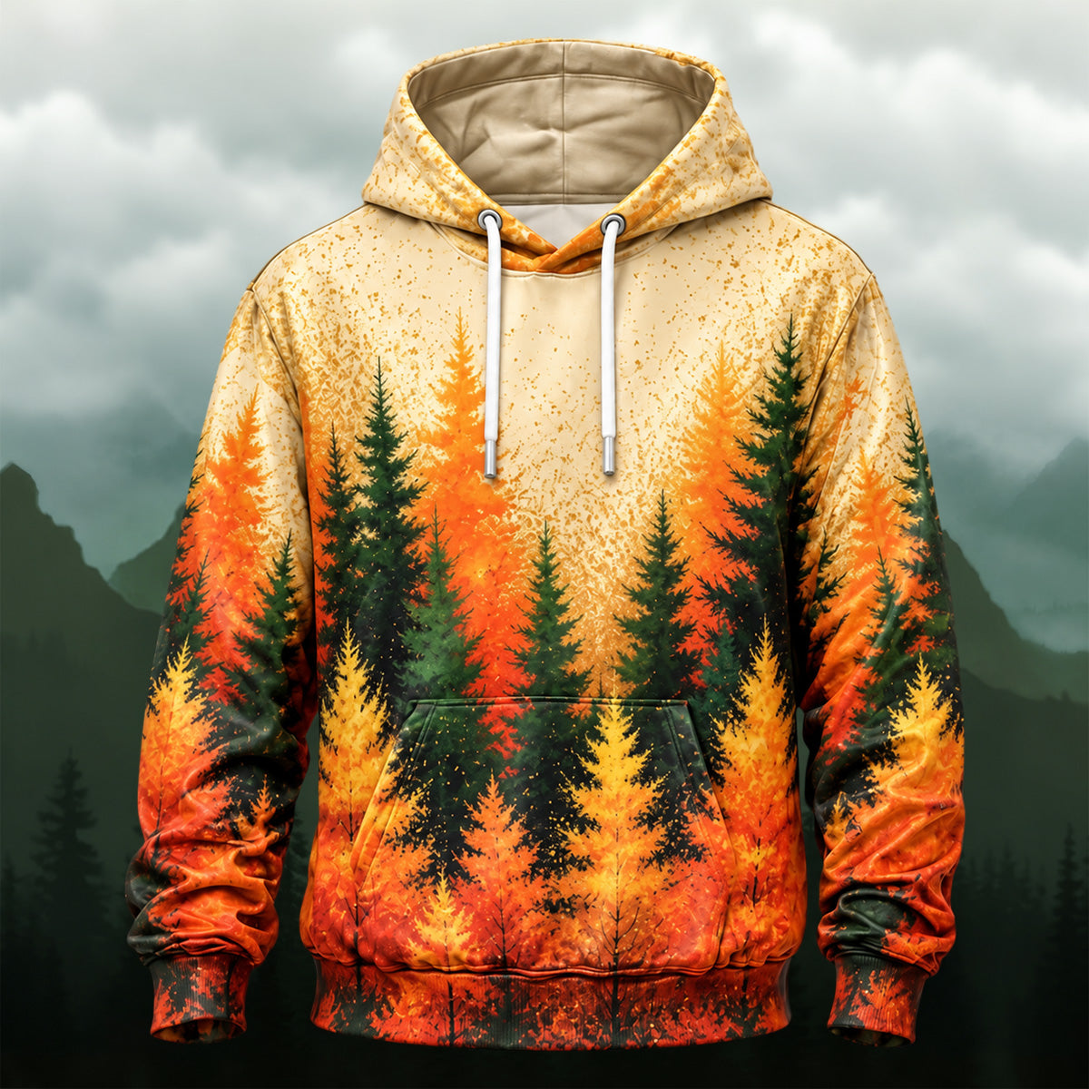 Golden Autumn Forest All-Over Print Hoodie