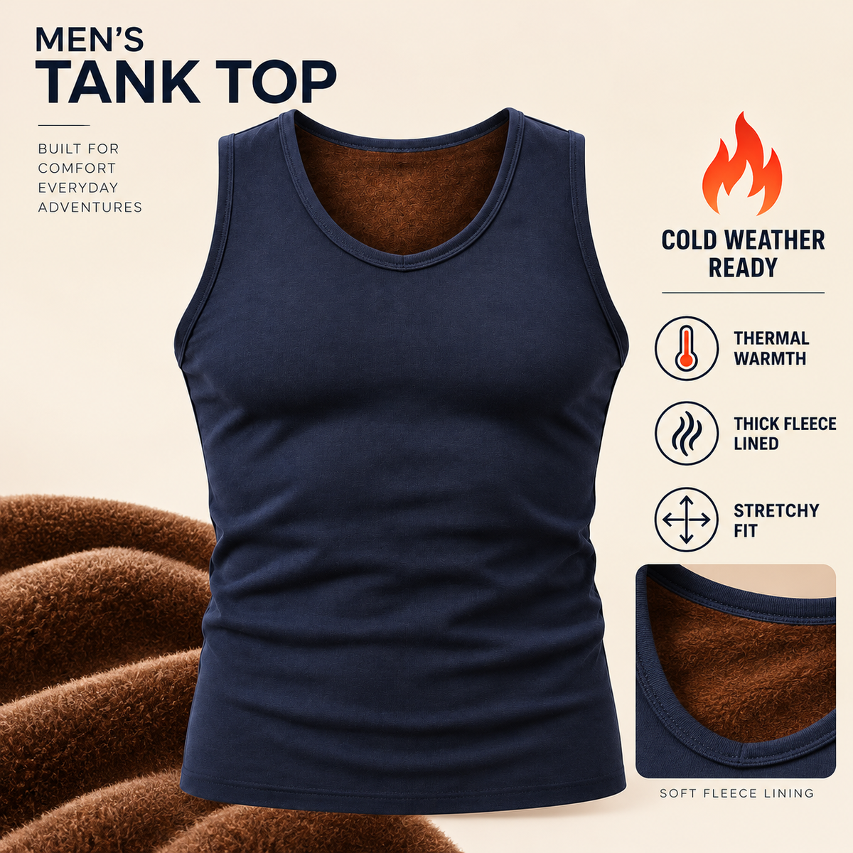 Soft Thermal Crew Neck Tank Top