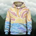 Artistic Abstract Pattern All-Over Print Hoodie