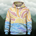 Artistic Abstract Pattern All-Over Print Hoodie