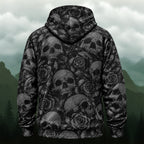 Gothic Skulls Roses All-Over Print Hoodie