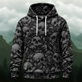 Gothic Skulls Roses All-Over Print Hoodie