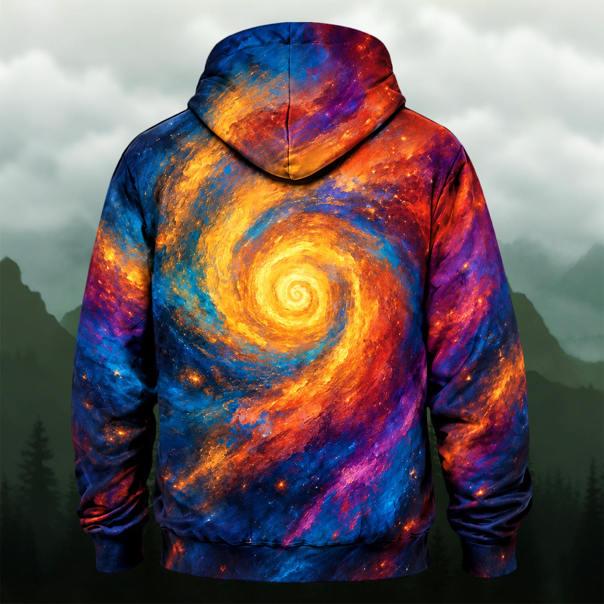 Artistic Golden Vortex All-Over Print Hoodie