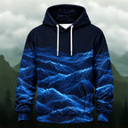 Dynamic Rolling Waves All-Over Print Hoodie