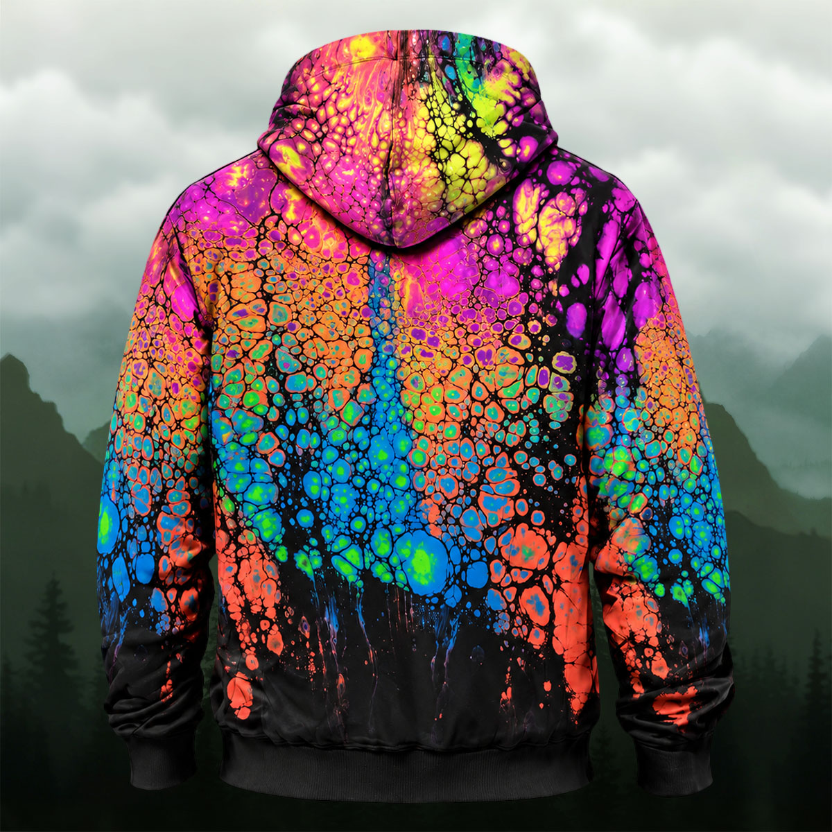 Artistic Organic Texture All-Over Print Hoodie