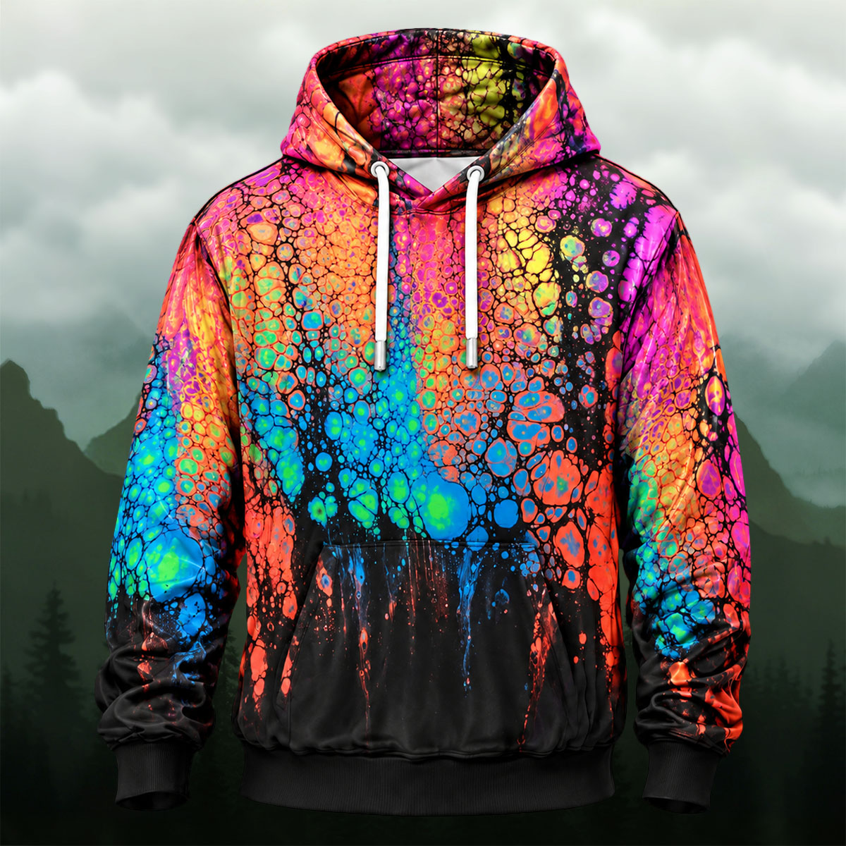 Artistic Organic Texture All-Over Print Hoodie