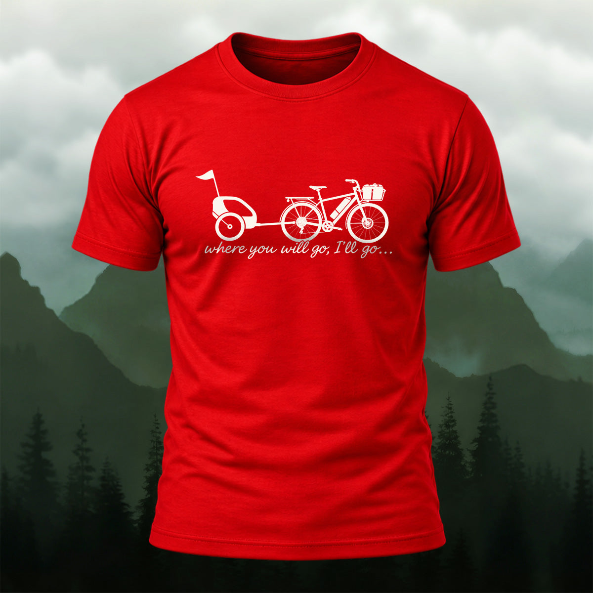 Heartwarming Bicycle Trailer Soft Cotton T-Shirt