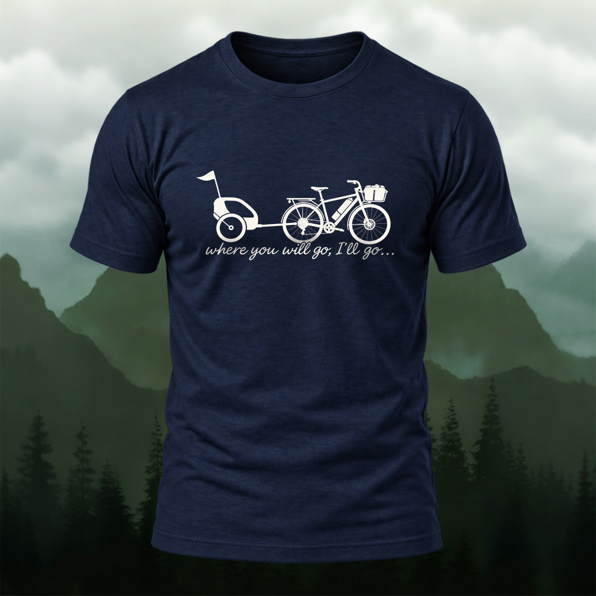 Heartwarming Bicycle Trailer Soft Cotton T-Shirt