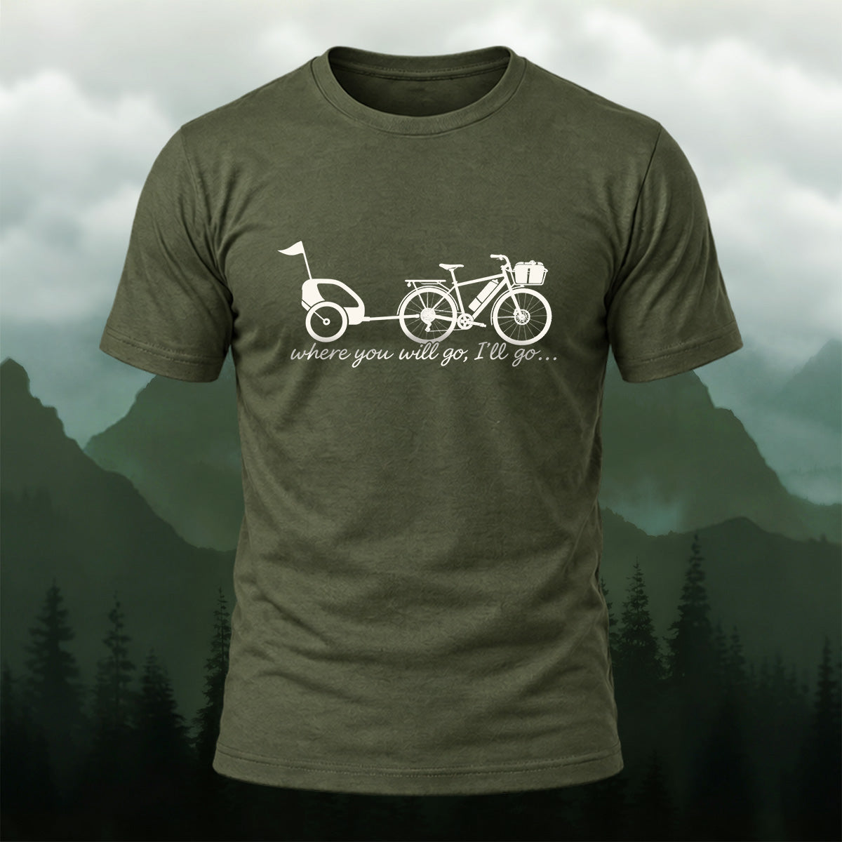 Heartwarming Bicycle Trailer Soft Cotton T-Shirt