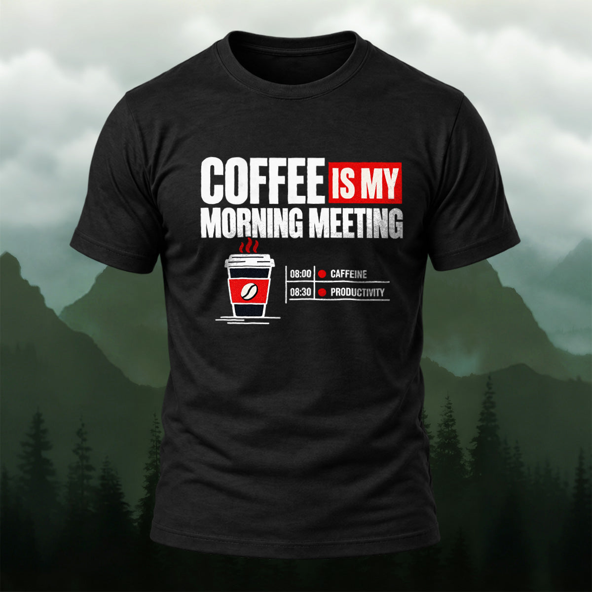 Witty Coffee Statement Soft Cotton T-Shirt