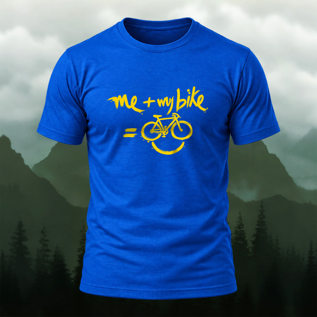 Casual Bicycle Smiley Premium Cotton T-Shirt