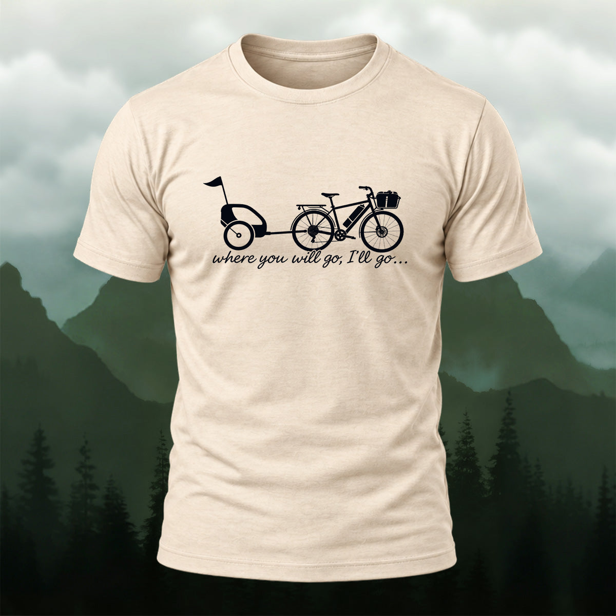 Heartwarming Bicycle Trailer Soft Cotton T-Shirt