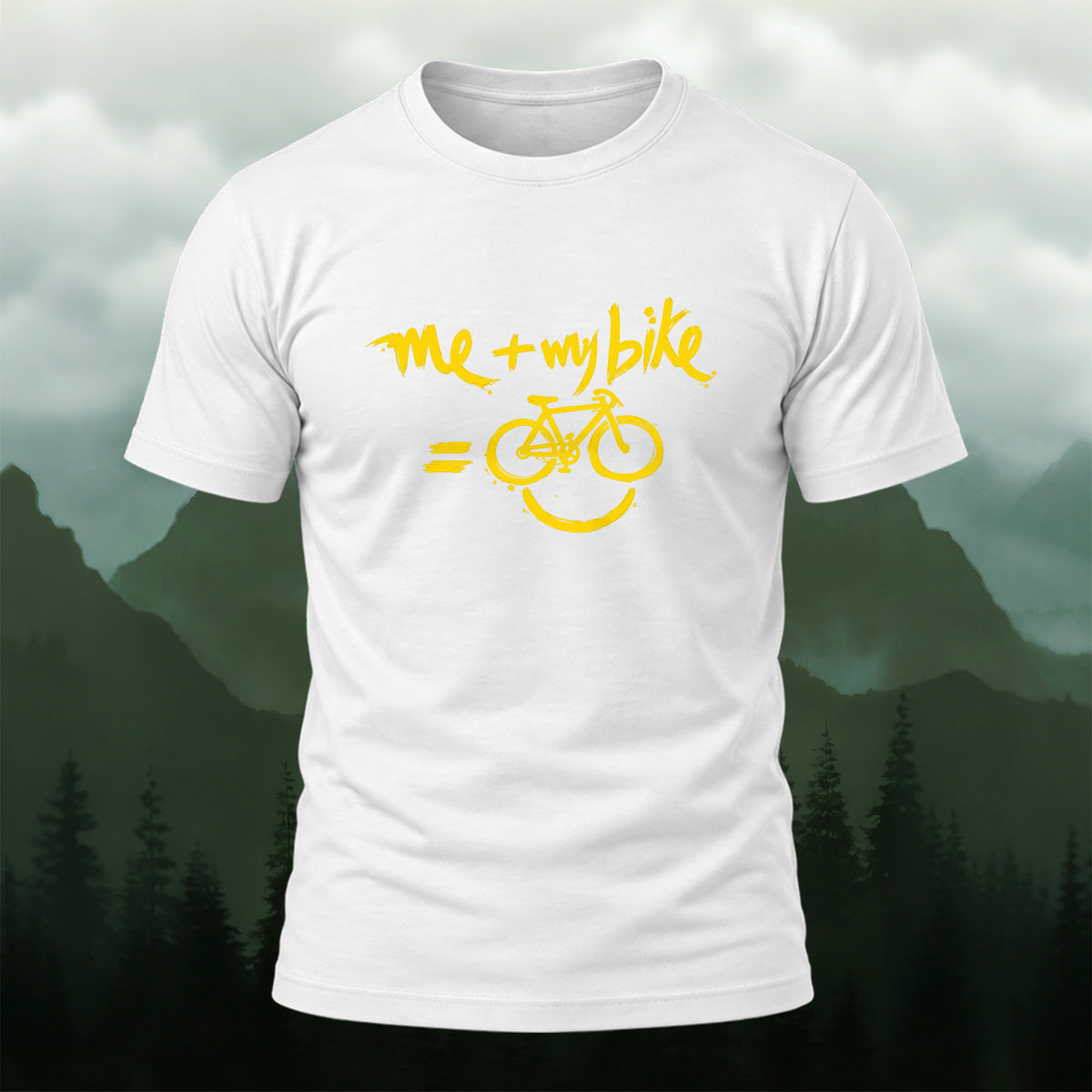 Casual Bicycle Smiley Premium Cotton T-Shirt