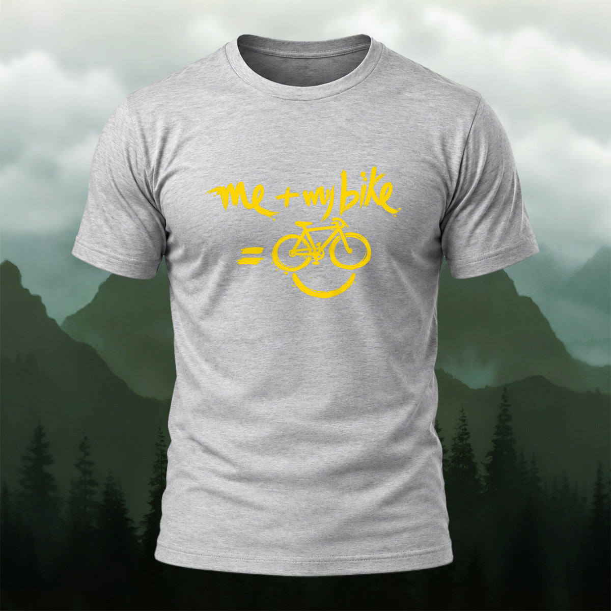 Casual Bicycle Smiley Premium Cotton T-Shirt