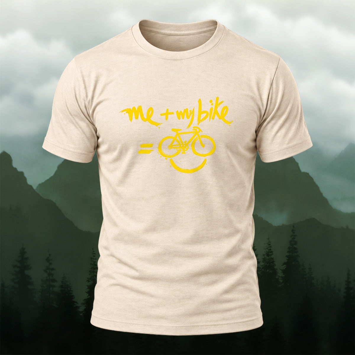 Casual Bicycle Smiley Premium Cotton T-Shirt