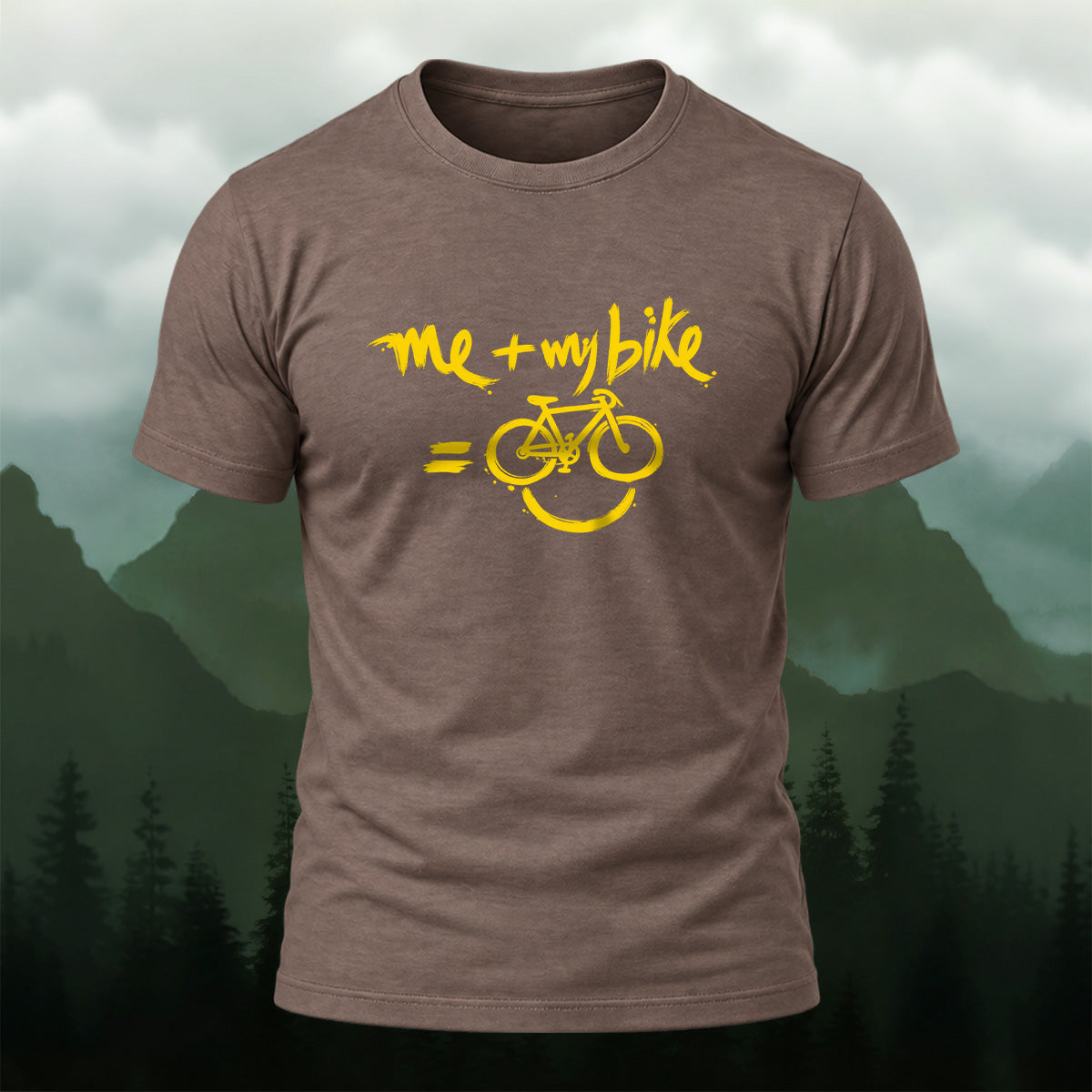 Casual Bicycle Smiley Premium Cotton T-Shirt