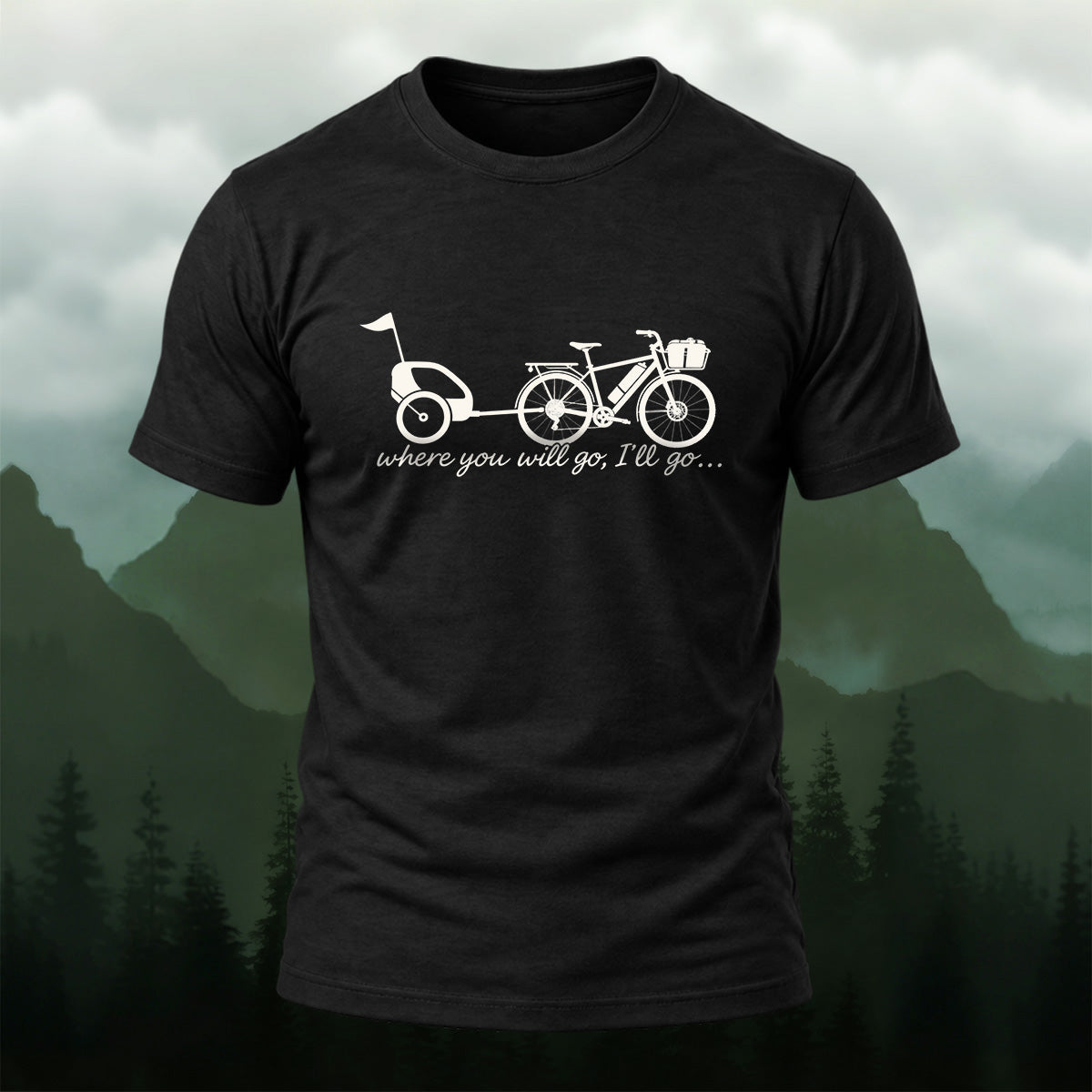 Heartwarming Bicycle Trailer Soft Cotton T-Shirt