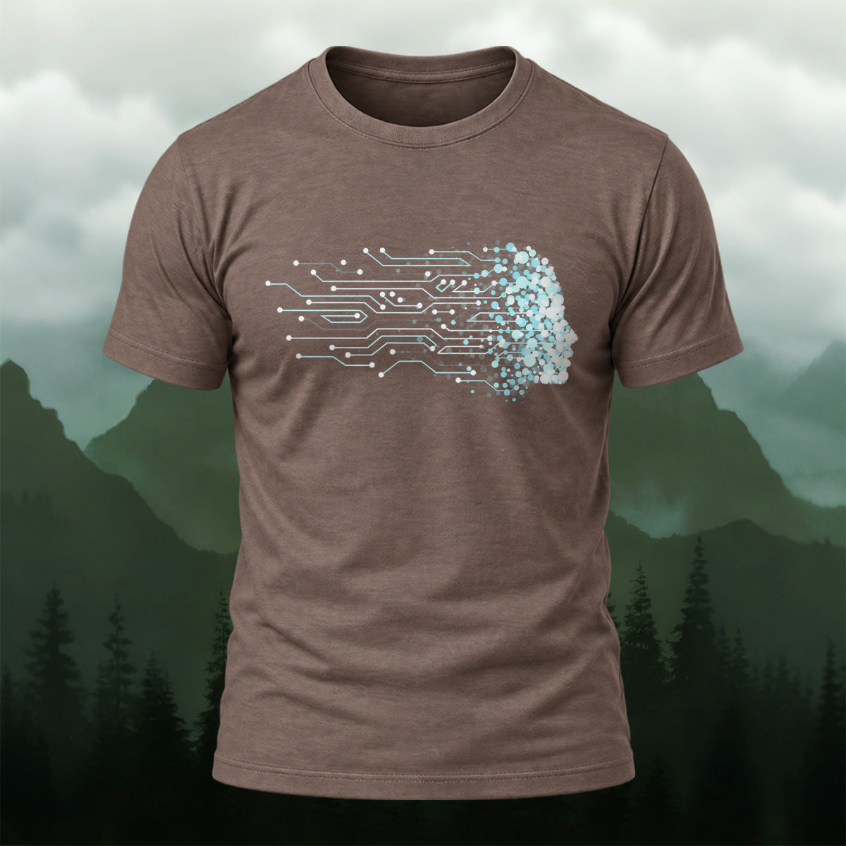 DTG Cyber Digital Jellyfish Premium Cotton T-Shirt