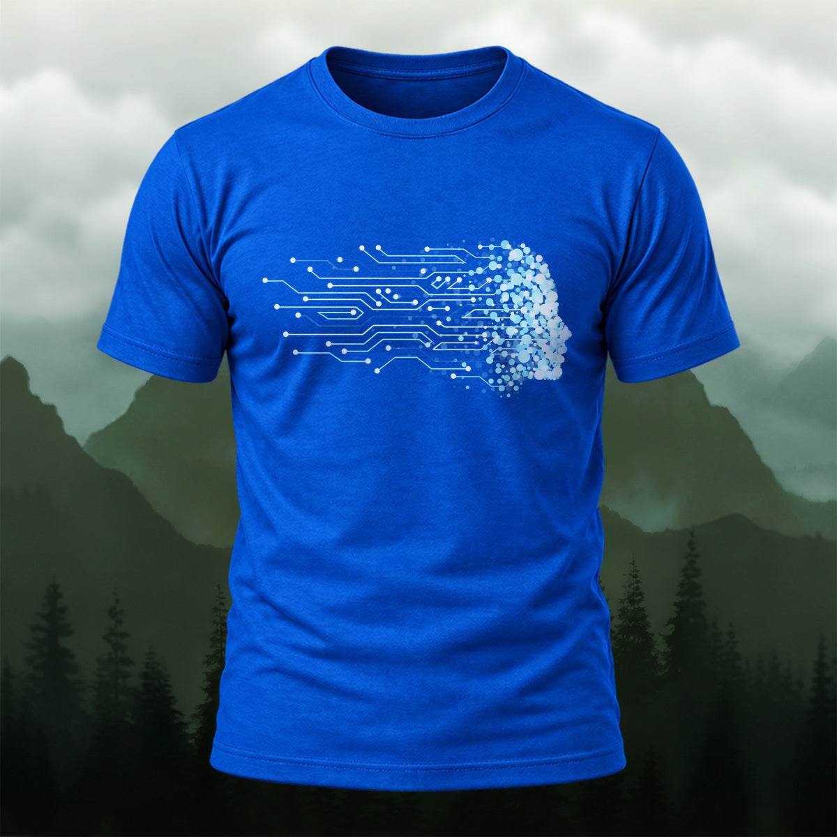 DTG Cyber Digital Jellyfish Premium Cotton T-Shirt
