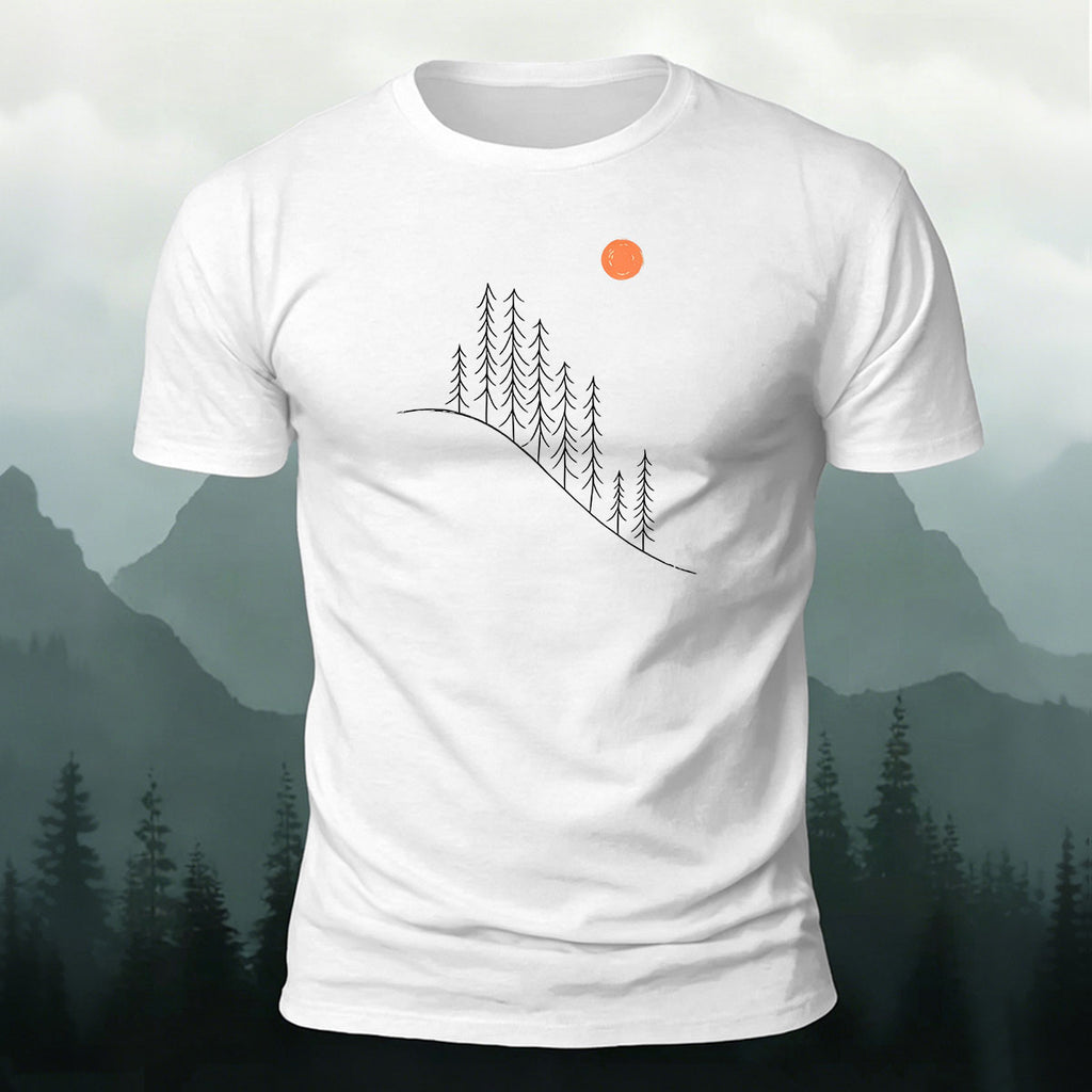 Minimalist Landscape Pattern Premium Cotton T-shirt
