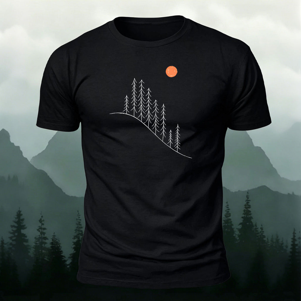 Minimalist Landscape Pattern Premium Cotton T-shirt