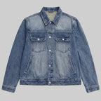 Edgy Colorful Skull Denim Jacket