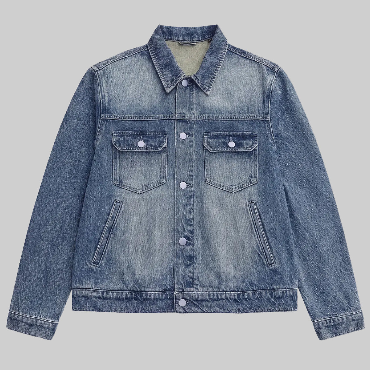 Edgy Colorful Skull Denim Jacket