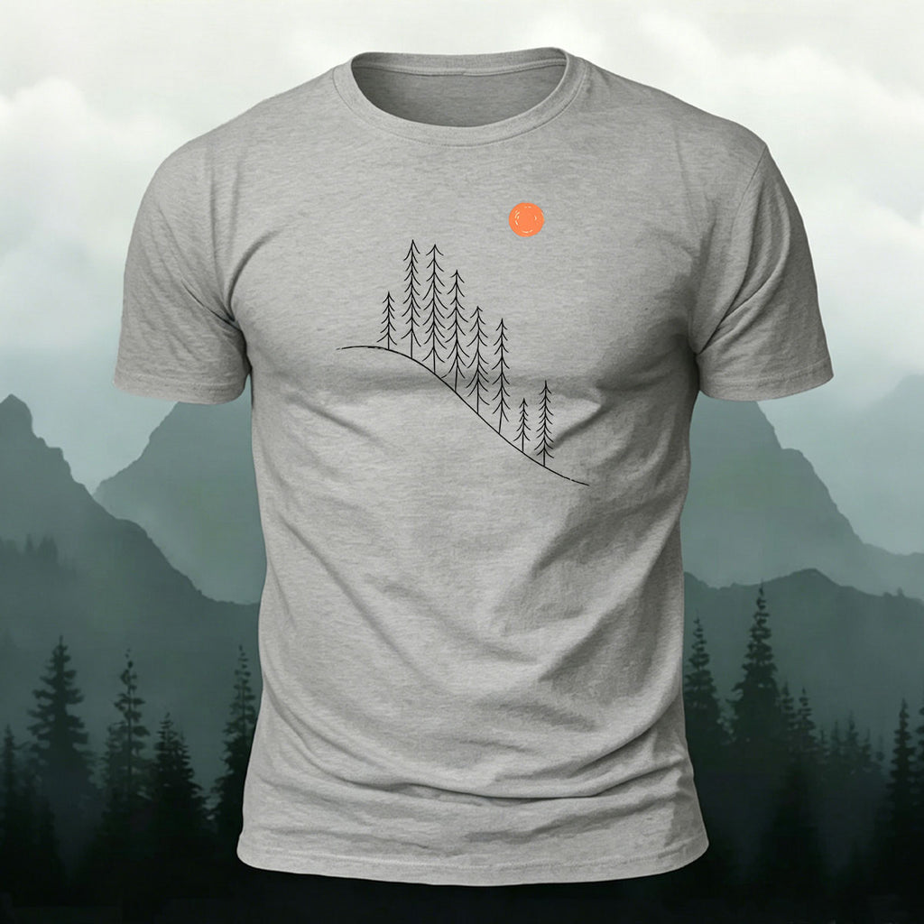 Minimalist Landscape Pattern Premium Cotton T-shirt