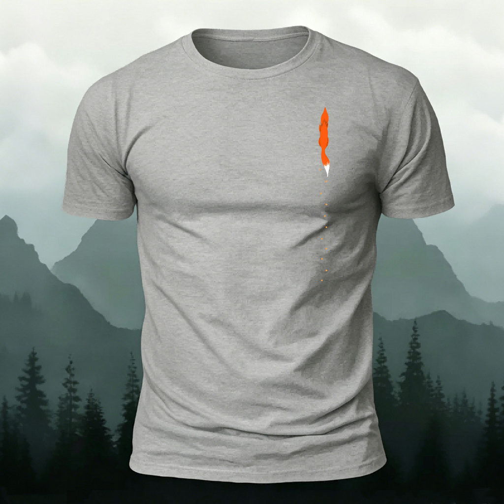 Squirrel Gathering Nuts Printed Casual Cotton T-Shirt
