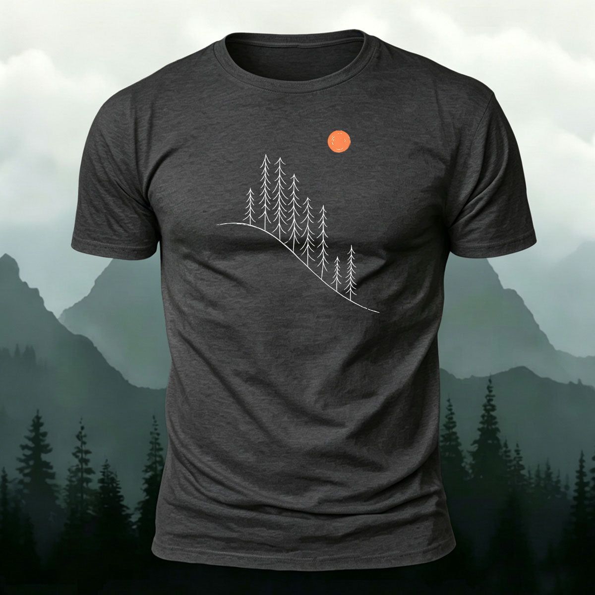 Minimalist Landscape Pattern Comfortable Premium Cotton T-shirt