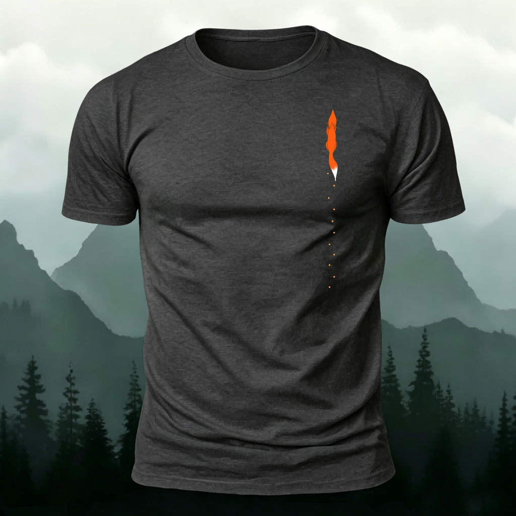 Squirrel Gathering Nuts Printed Casual Cotton T-Shirt
