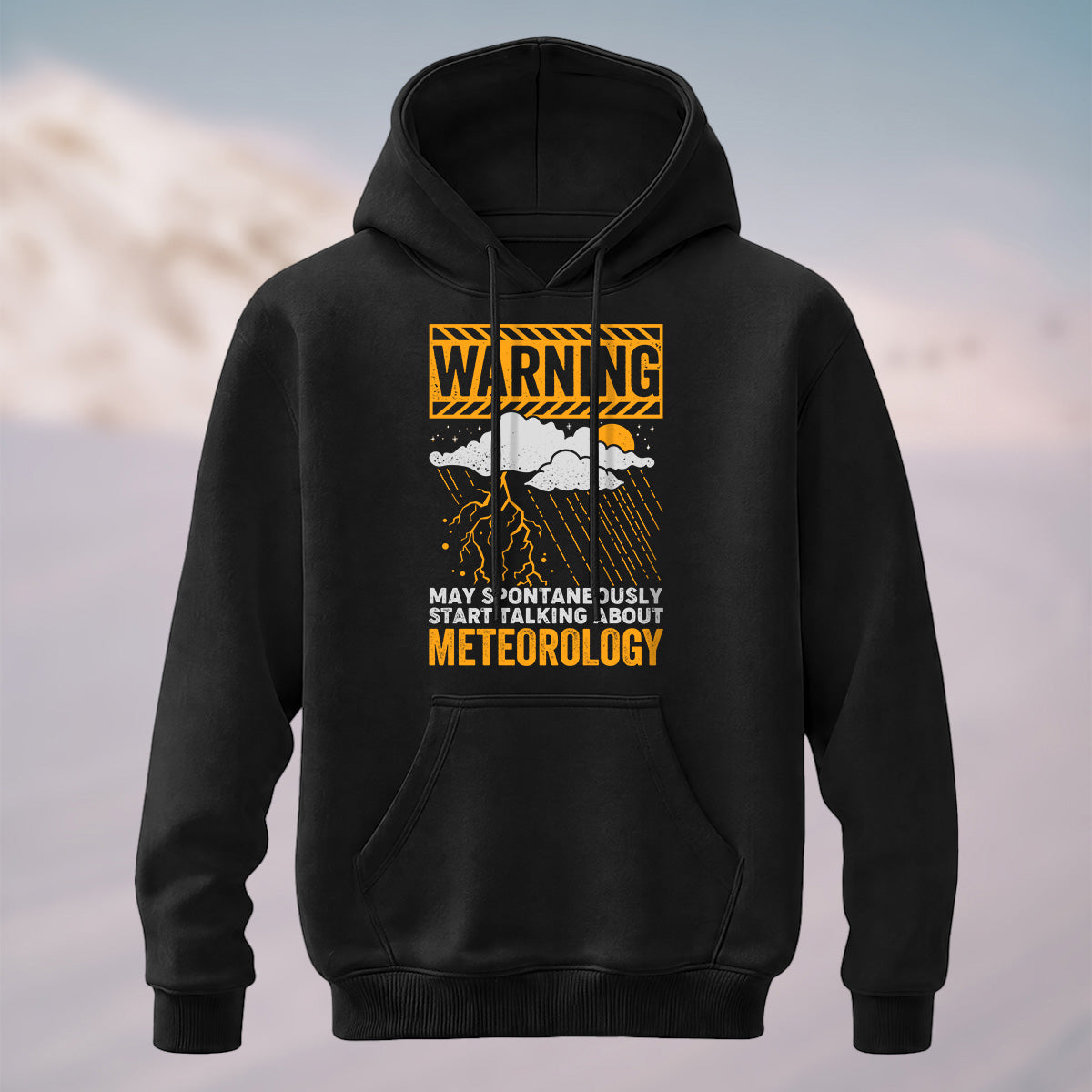 Cotton Made Weather Print Hoodie