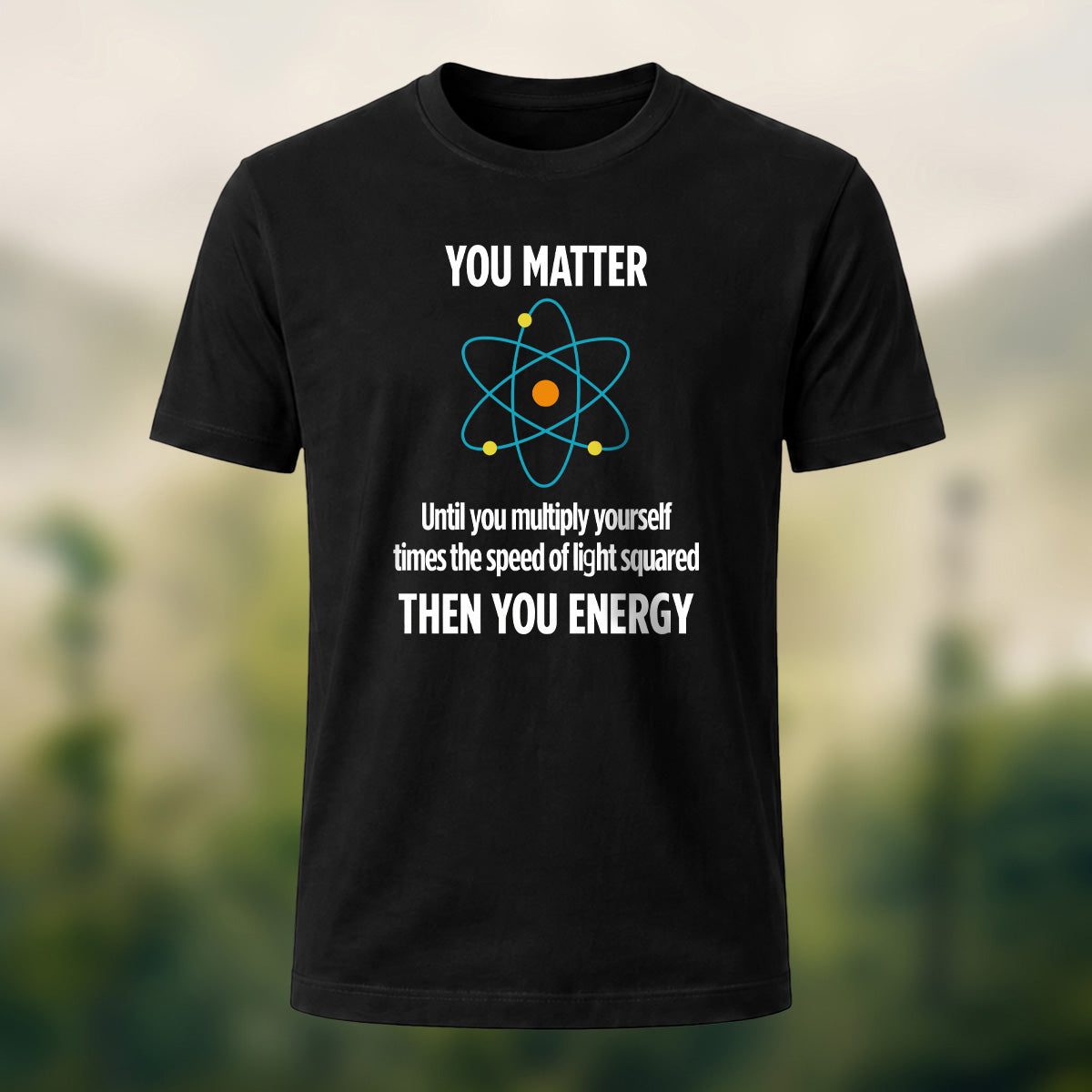 Creative Atomic Model Print Casual Soft Cotton T-Shirt