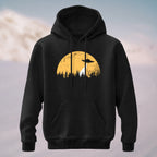 Cotton Made Alien Spaceship Print Hoodie
