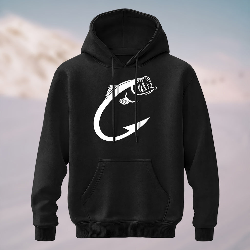 Cotton Made Creative Fish Shaped Hook Print Hoodie