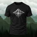 Vintage Mountain Compass Emblem Cotton T-Shirt
