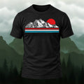 Minimal Mountain Sunrise Premium Cotton T-Shirt