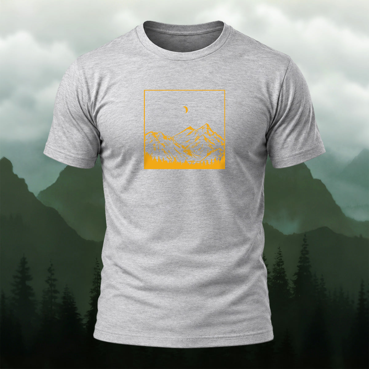 Vintage Mountain Moonlight Soft Cotton T-Shirt