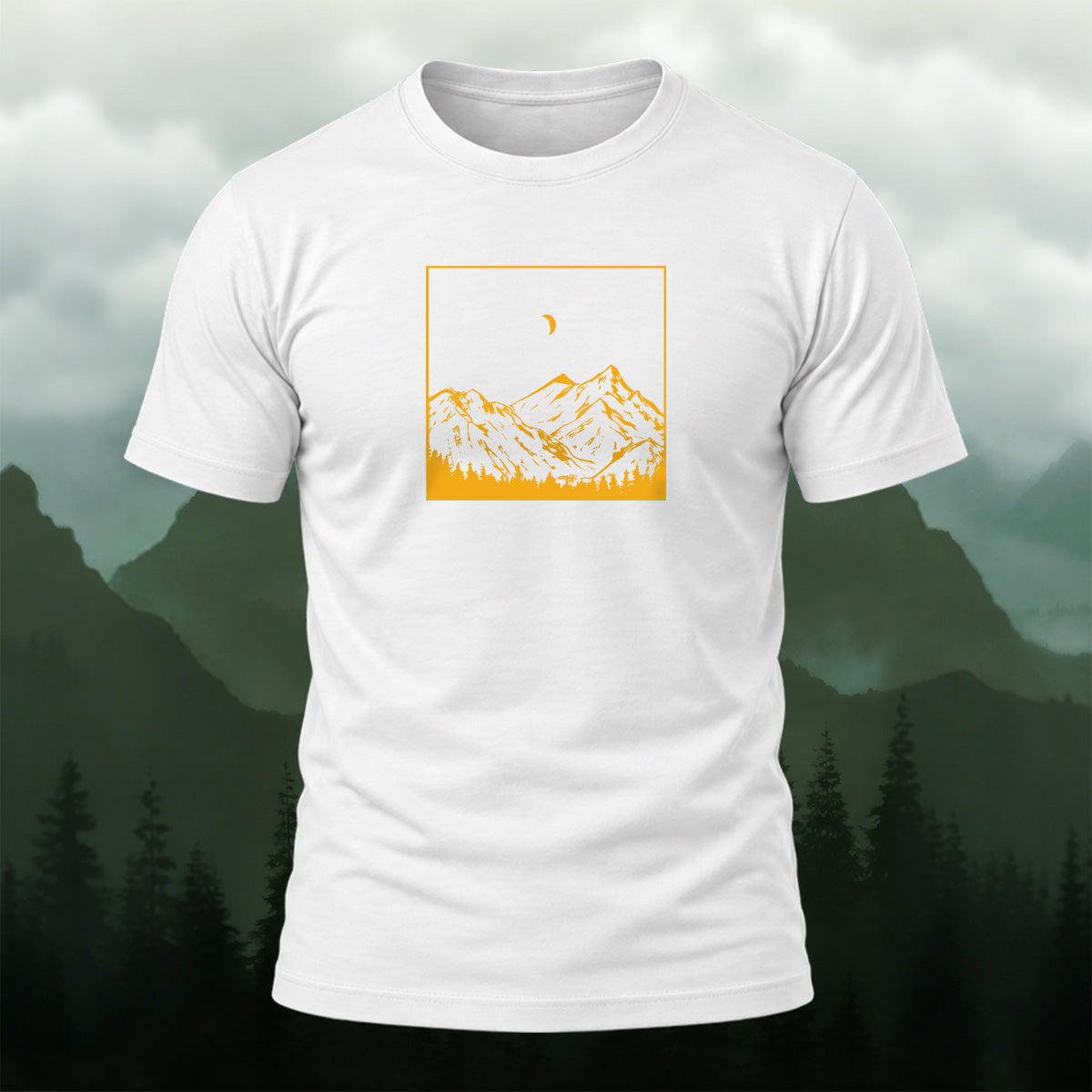 Vintage Mountain Moonlight Soft Cotton T-Shirt