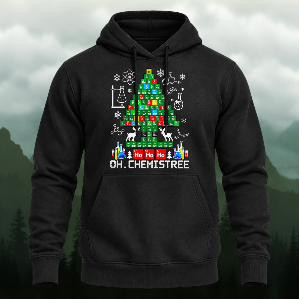 Cotton Made Christmas Periodic Table Hoodie