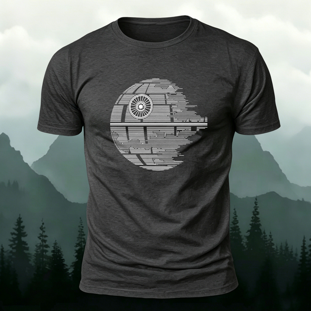 Creative Earth Print Casual 100% Cotton T-Shirt