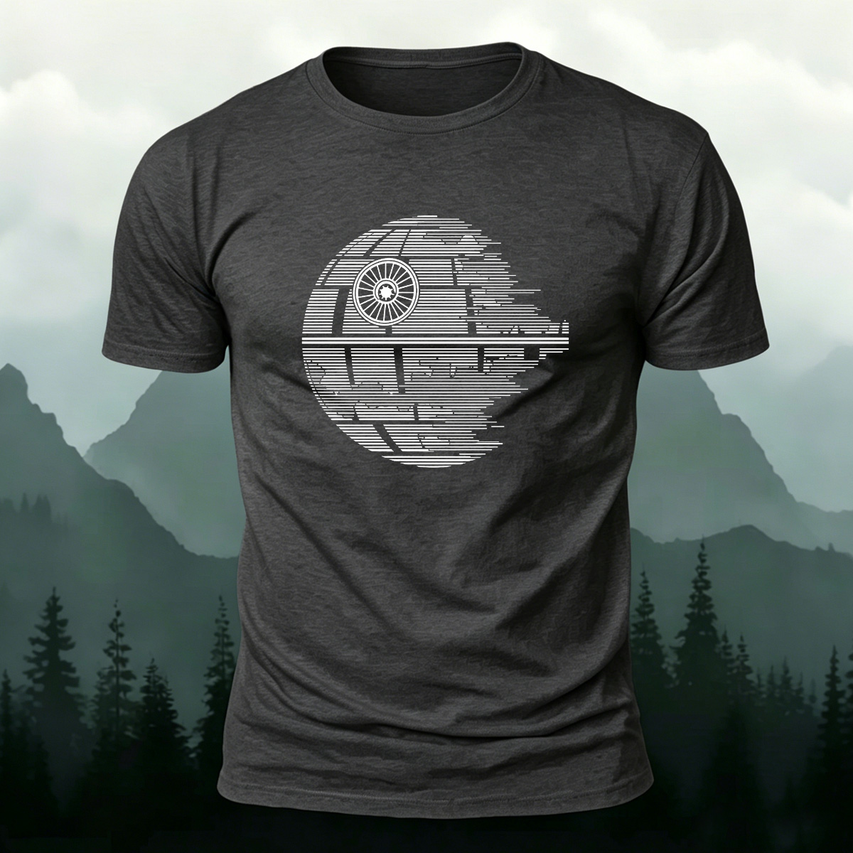 Creative Earth Print Casual 100% Cotton T-Shirt