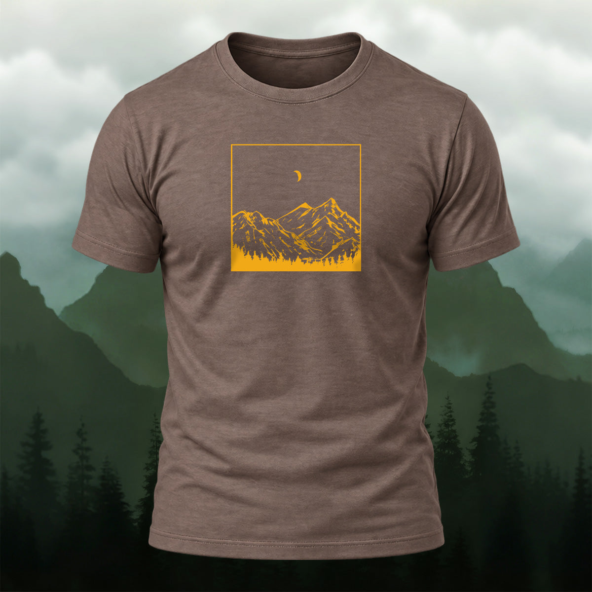 Vintage Mountain Moonlight Soft Cotton T-Shirt