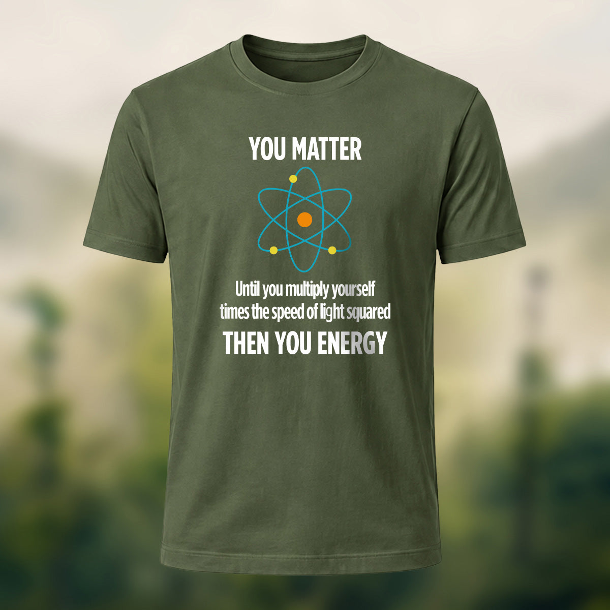 Creative Atomic Model Print Casual Soft Cotton T-Shirt