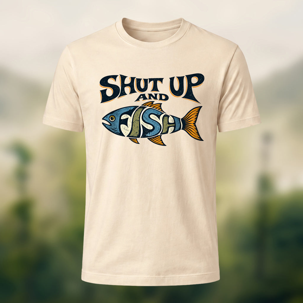 Vintage Fishing Humor Soft Cotton T-Shirt