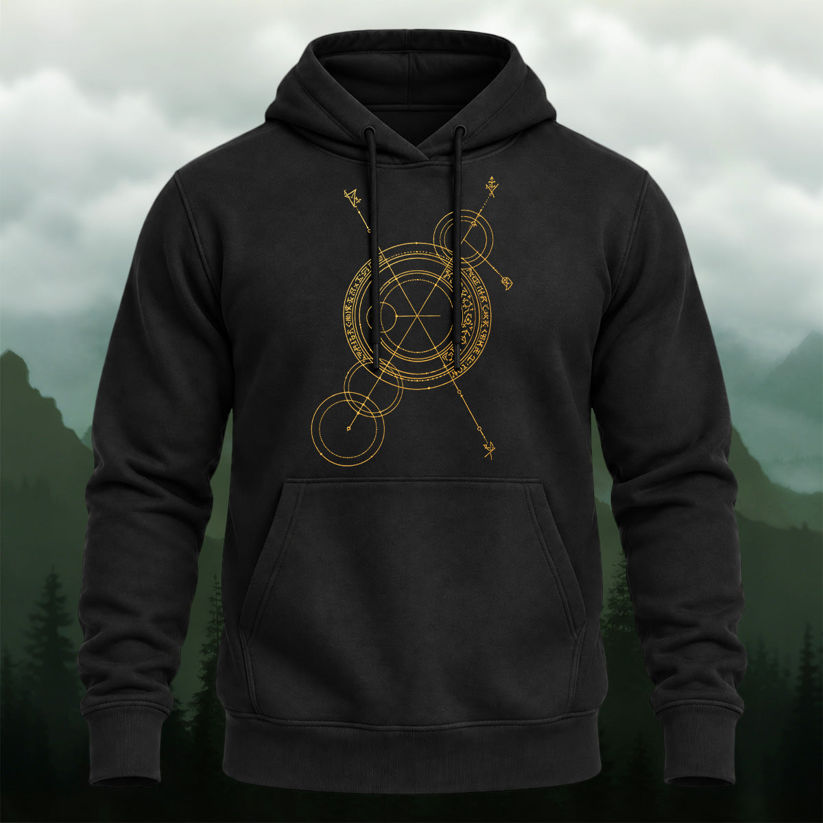 Cotton Made Clean Geometric Diagram Hoodie