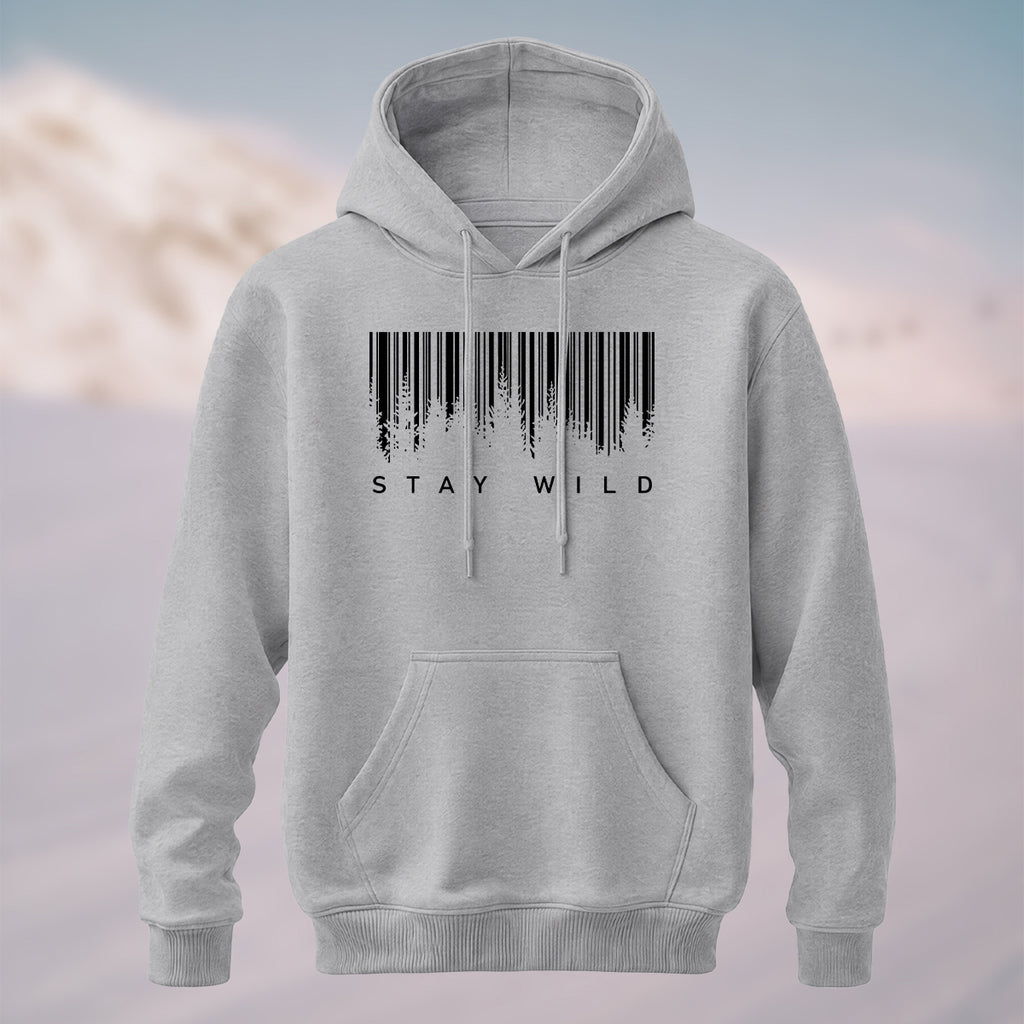 Cotton Made Creative Barcode Print Hoodie