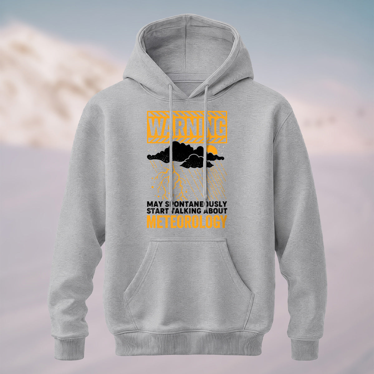 Cotton Made Weather Print Hoodie